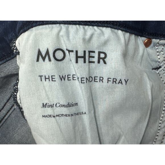 Mother Women's The Weekender Fray Flare Blue Denim Jeans - Size 29 (30x31) - Picture 5 of 8